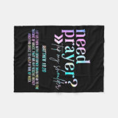 Need Prayer Tap My Shoulder Christian Men Women (o フリースブランケット (正面(横))