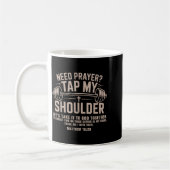 Need prayer tap shoulder christian workout funny コーヒーマグカップ (左)