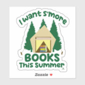 Need Smore Books Summer Funny Reading Slogan シール (シート)