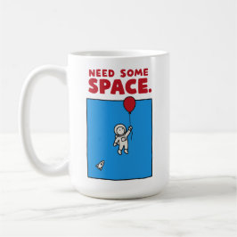 Need Some Space Funny Astronaut Balloon Space Pun コーヒーマグカップ