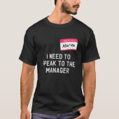 Need To Speak Manager Karen Halloween Funny Meme W Tシャツ (正面)