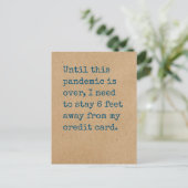 Need to Stay 6 Feet Away from My Credit Card ポストカード (スタンド正面)