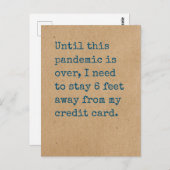 Need to Stay 6 Feet Away from My Credit Card ポストカード (正面/裏面)