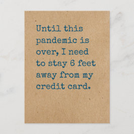 Need to Stay 6 Feet Away from My Credit Card ポストカード