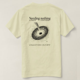 "Needing Nothing" – ミニマリスト渦巻きTシャツ Tシャツ