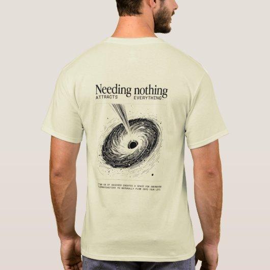 "Needing Nothing" – Minimalist Vortex Tee  Tシャツ (裏面)