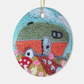 Needle Point Design Camper ornament セラミックオーナメント (左)