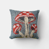 NEEDLE PUNCH MUSHROOM PILLOW DESIGN クッション (正面)