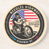 Needles Highway South Dakota Motorcycle コースター (正面)