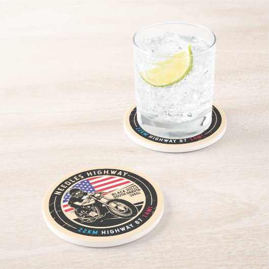 Needles Highway South Dakota Motorcycle コースター (側面)