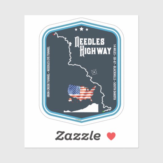 Needles Highway US87 USA Black Hills SD 03 Sticker シール (シート)