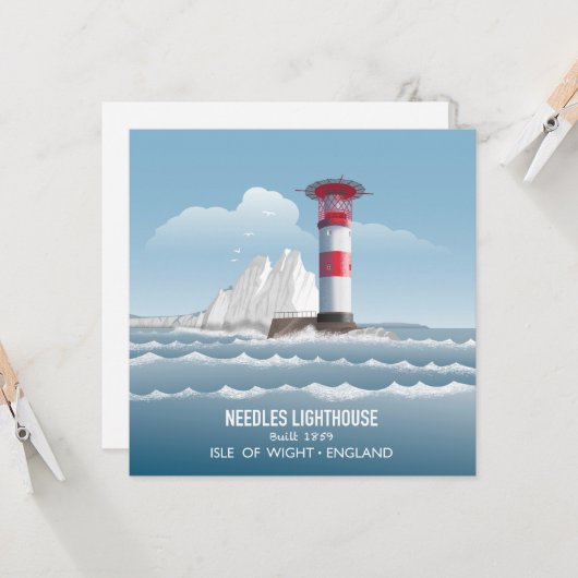 Needles Lighthouse カード (正面/裏面インサイチュ)