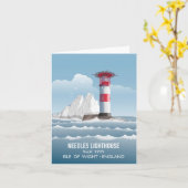 Needles Lighthouse カード (黄色い花)