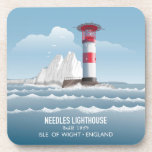 Needles Lighthouse コースター<br><div class="desc">Colourful artwork of Needles Lighthouse and the white chalk stacks leading up to it,  forming this stunning Needles landmark.  A boat trip around this fantastic area provides a closer view of the lighthouse.  Perfect for anyone who loves this superb part of Isle of Wight.</div>