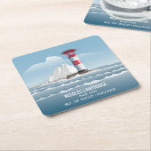 Needles Lighthouse スクエアペーパーコースター (アングル)
