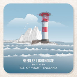 Needles Lighthouse スクエアペーパーコースター