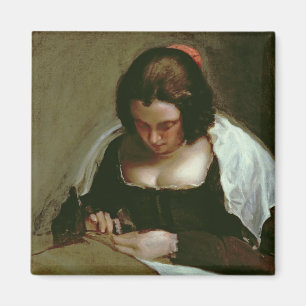 Needlewoman、c.1640-50 マグネット