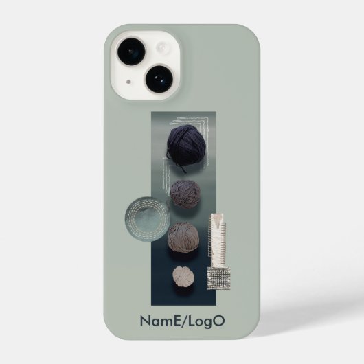 needlework_1_ハートステッチiPhoneケース iPhoneケース (裏面)