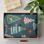 Needlework Christmas Trees Festive Holiday 薄葉紙 (ギフト)