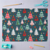 Needlework Christmas Trees Festive Holiday 薄葉紙 (クラフト)