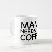 Needs Her Coffeeママ コーヒーマグカップ (正面左)