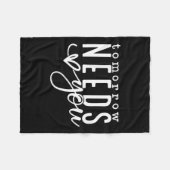 Needs Mental Health Problems認識度月 フリースブランケット (正面(横))