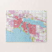 Neenahウィスコンシン(1955年)のヴィンテージの地図 ジグソーパズル (横)