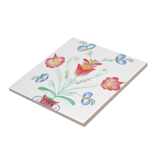 Neeter著Rosemaling タイル (側面)