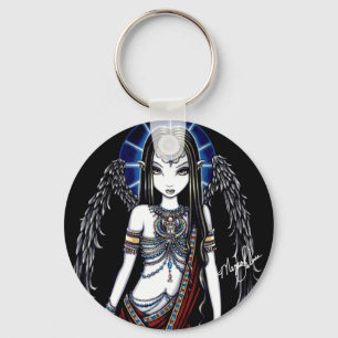 Nefertariのエジプトの天使の女神Keychain キーホルダー
