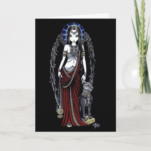 Nefertariのエジプトの天使のBastetカード カード (正面)