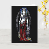 Nefertariのエジプトの天使のBastetカード カード (黄色い花)