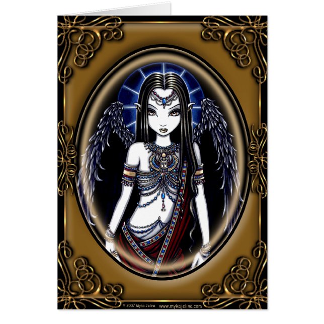 "Nefertari"のエジプトの天使カード (正面)