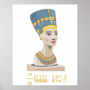NefertitiとCartoche 1 ポスター