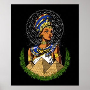 Nefertitiエジプト王女女神の神話 ポスター