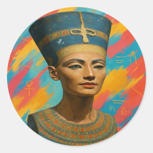 Nefertitiステッ王室のクシート ラウンドシール (正面)
