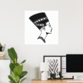 Nefertitiヴィンテージアイコンpngクリップアートイラストレーション ポスター (ホームオフィス)