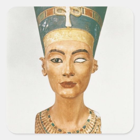 Nefertiti女王のバスト、フロントビュー、スタッドから スクエアシール (正面)