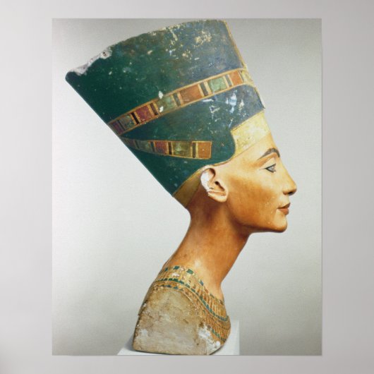 Nefertiti女王のバスト、側面図、スタディから ポスター (正面)