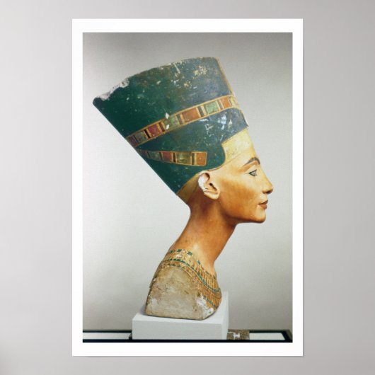 Nefertiti女王のバスト、側面図、スタディから ポスター (正面)