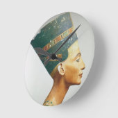 Nefertiti女王のバスト、側面図、スタディから ラウンド壁時計 (傾斜)