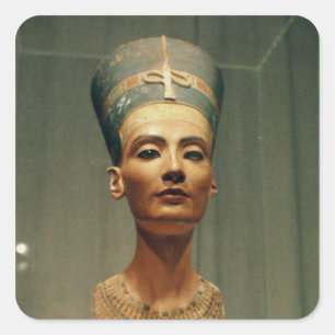 Nefertiti女王のバスト、前面 スクエアシール