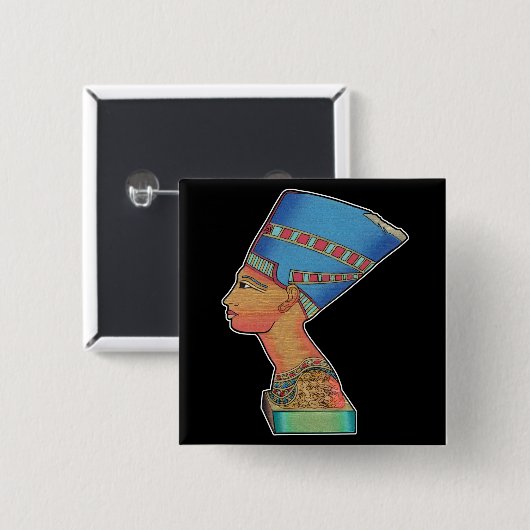 Nefertiti女王 缶バッジ (正面&裏面)