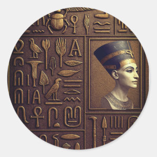 Nefertiti Hieroglyphシールシート ラウンドシール