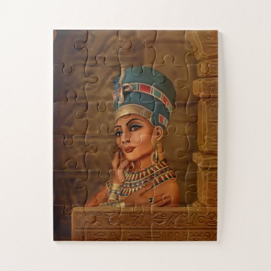 Nefertiti - Neferneferuaten the Egyptian Queen ジグソーパズル (縦)