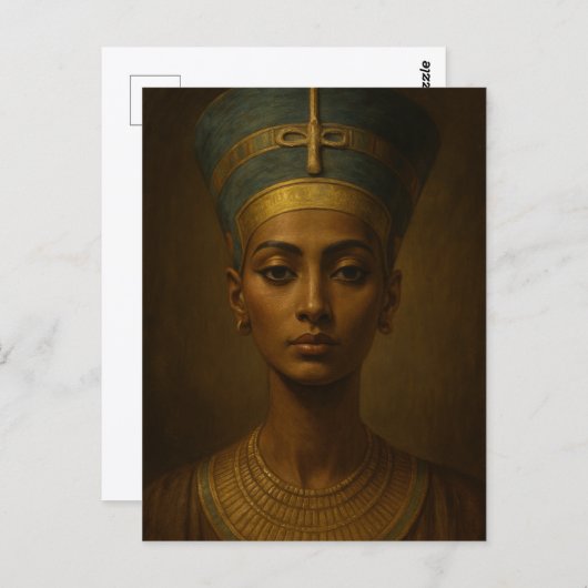 Nefertiti Vintage Style Art ポストカード (正面/裏面)