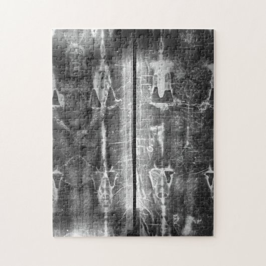Negative Photo Shroud of Turin Crucifixion ジグソーパズル (縦)