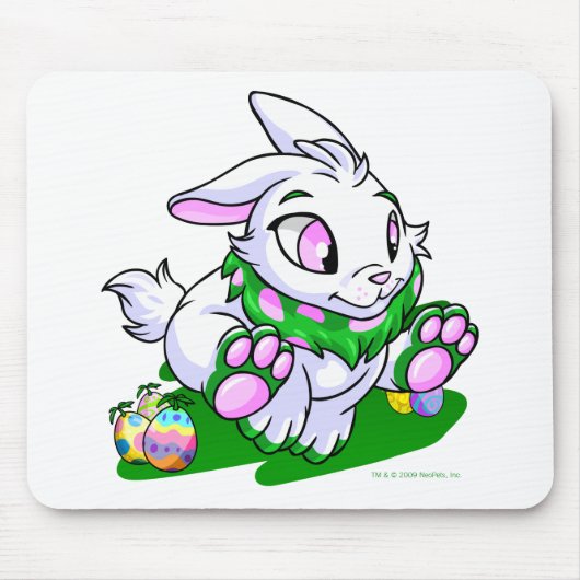 neggsを通って競争する緑のCybunny マウスパッド (正面)