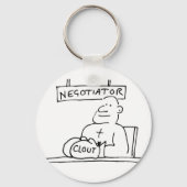 Negotiator at DeskはCloutとボクシンググローブを持つ キーホルダー (裏面)