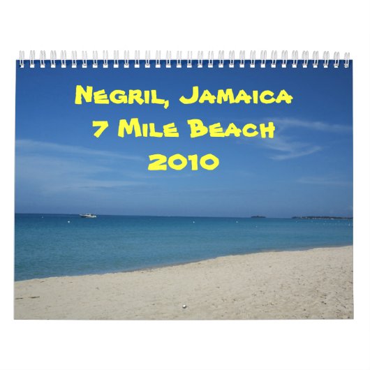 Negril、ジャマイカ7マイルのビーチ2010年 カレンダー (カバー)