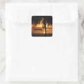 Negril, Jamaica at Sunset スクエアシール (バッグ)